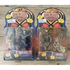 Skeleton Warriors Grimskull & Shriek Figures 1994 Playmates Sealed Lot Of 2